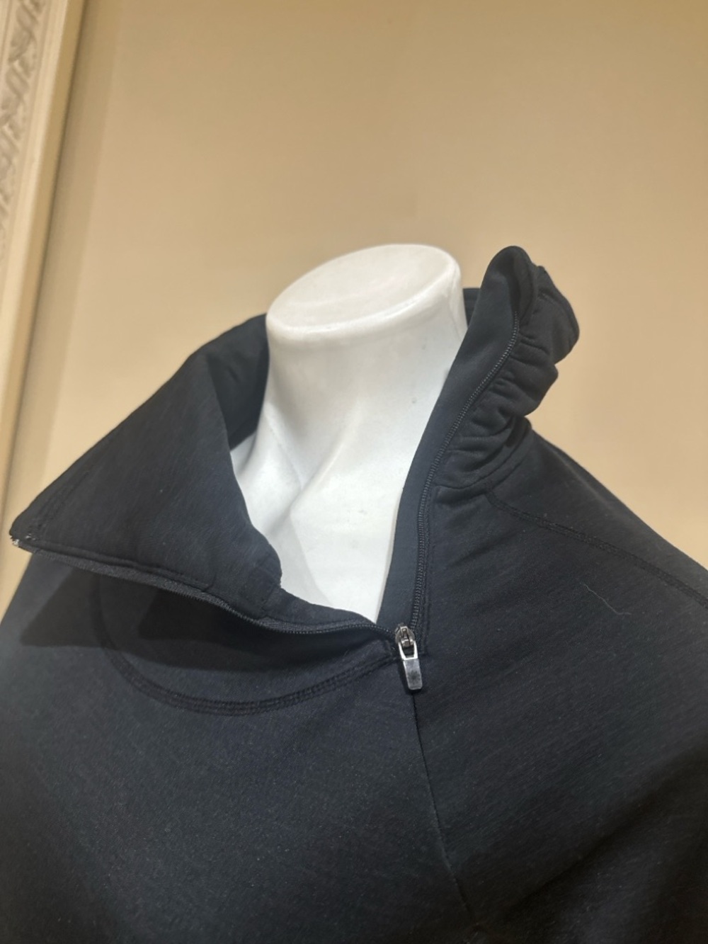 Athleta Black Zip-Front Long Sleeve Top - Picture 4 of 11